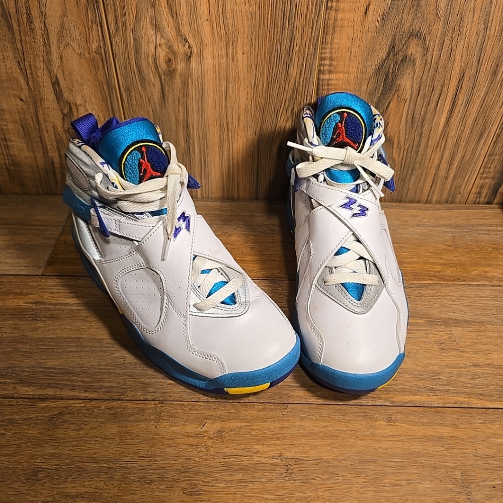 Size 7.5 - Air Jordan 8 Retro White Aqua